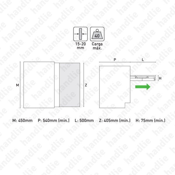 EC.1157 - OPLA - Hardware system for concealed / pull-out tables