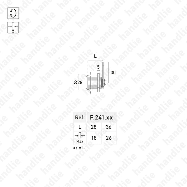 F.241 - Triangle key cam lock