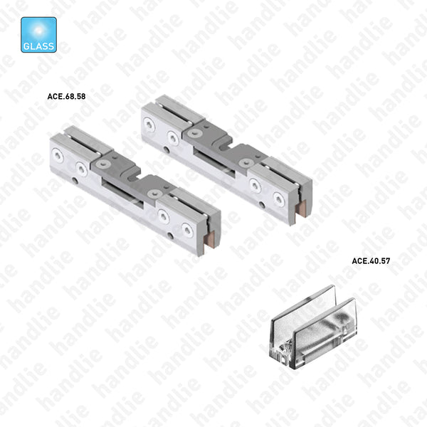KIT ACE.68.58 + ACE.40.57 - For glass doors - 80kg