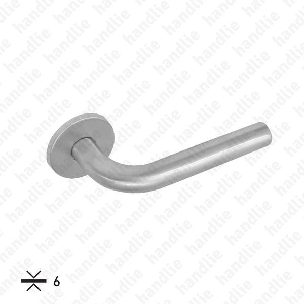 P.IN.8102.06 - Lever handle pair Ø19 | Rose 6mm