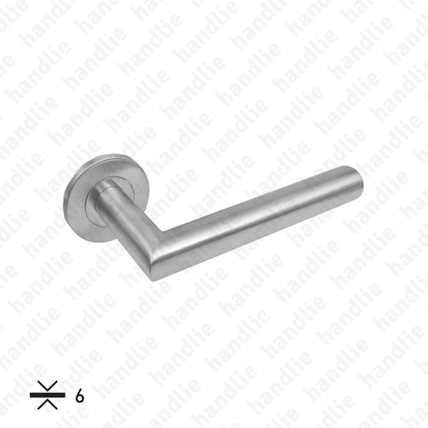 P.IN.8104.06 - Lever handle pair Ø19 | Rose 6mm