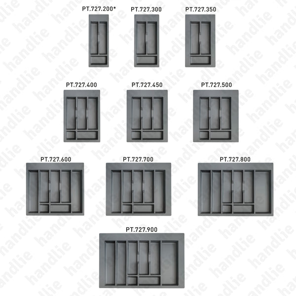 PT.727 - Cutlery tray with different compartments for kitchen furniture - Polypropylene