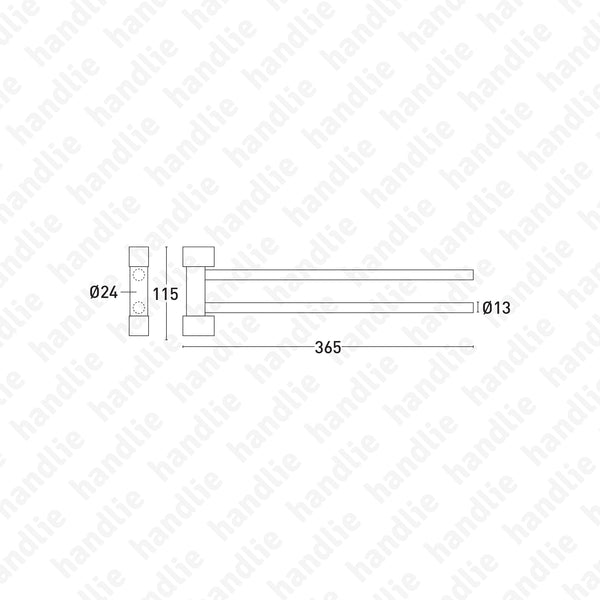 WC.02.0403 KADAPUL Series - Double Towel Rail