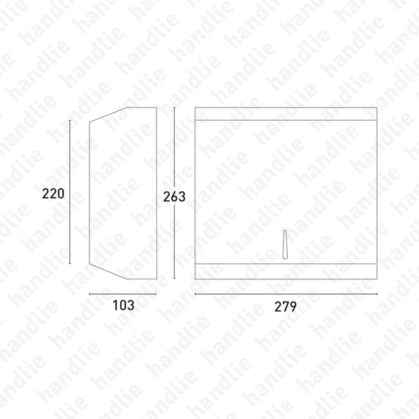 WC.1721.00 - Paper Dispenser - Height 263mm