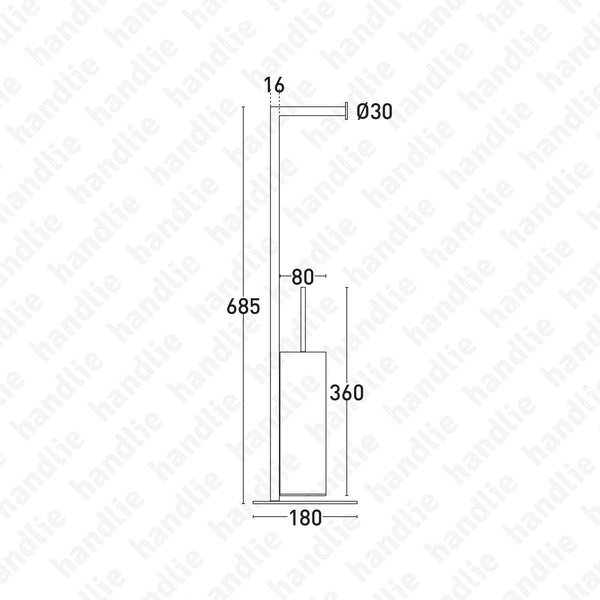 WC.9104 - Toilet roll holder and brush holder