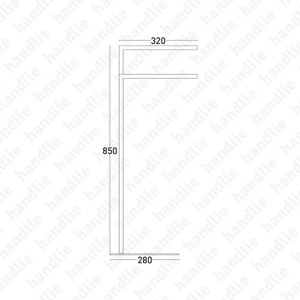 WC.9106 - Freestanding double towel rail