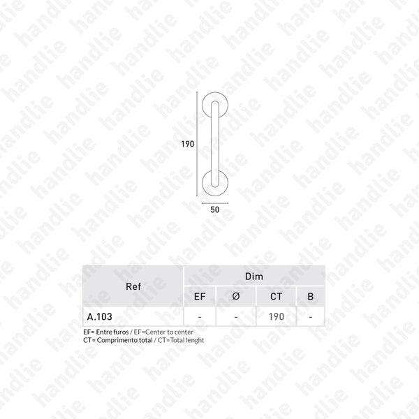 A.103 - Pull handle for doors - Matt Black