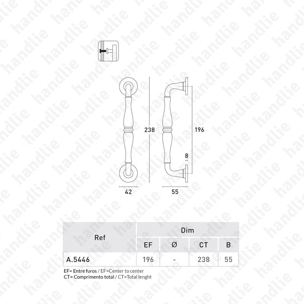 A.5446 - Pull handles for doors - Black
