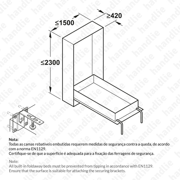 ACE.271.95.203 - Lift mechanism for foldaway beds