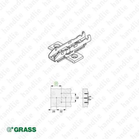 ACE.GRA.F058 - Cross Mounting Plates - Grass TIOMOS Click - 3D and 4D Adjustment | GRASS