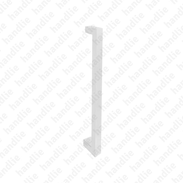 A.IN.8303 - Single pull handle for doors - Matt White Stainless Steel