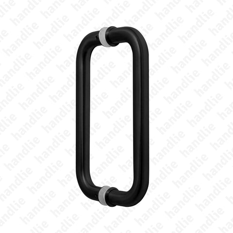 A.IN.8323.A - Back to back pull handle for doors - Matt Black Stainless Steel