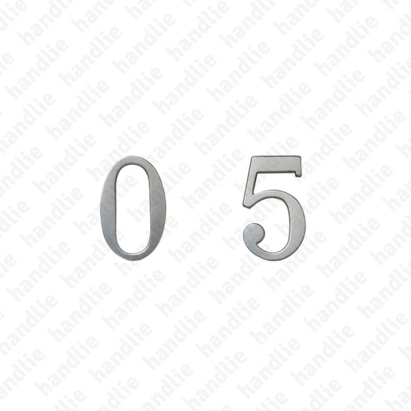 ALG.8 - Numerals (0 to 9) - 80mm - Aluminium