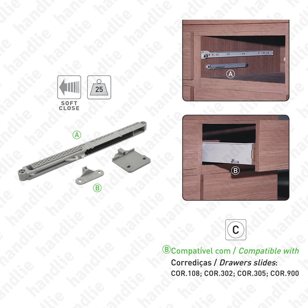 AM.1153 - Universal SOFT-CLOSE (Damper) for drawers