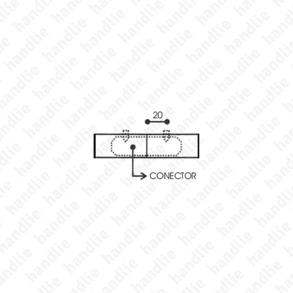 ASM.810.C - Headrail connector - Ø25 - Aluminium