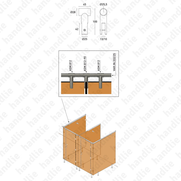 ASM.812.1 - Panel hanger - Stainless Steel