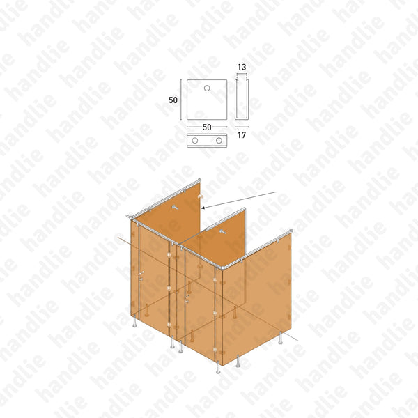 ASM.824 - Panel bracket - Stainless Steel