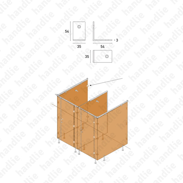 ASM.844 - Panel bracket - Stainless Steel