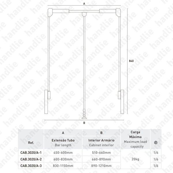 CAB.3020.A - Wardrobe lift