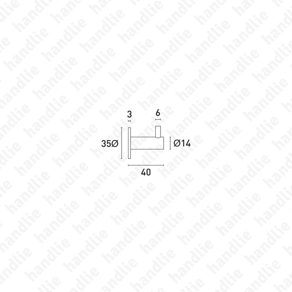 CAB.IN.500 - Hook - Ø14x40 - Stainless Steel