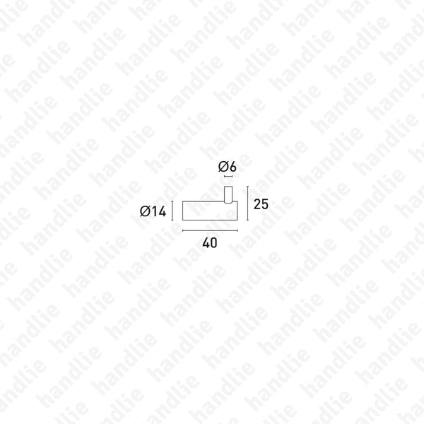 CAB.IN.505 - Hook - Ø14x40 - STAINLESS STEEL
