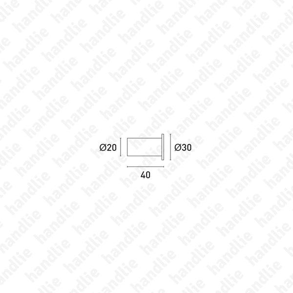 CAB.IN.520 - Hook - Ø20x40 - STAINLESS STEEL