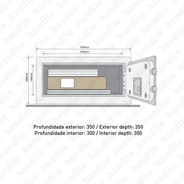 CF.YLC.200.DB1 - Safe box - BASIC Series - Laptop