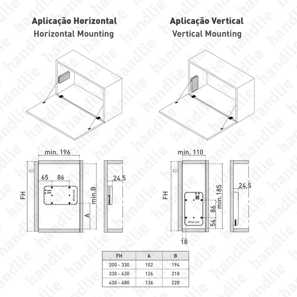 CM.D.M - KINVARO D-M - Lift mechanism - Adjustable Opening - 100N | GRASS