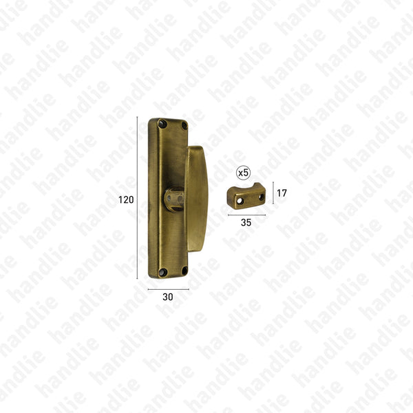 CRM.162 - Surface espagnolette bolt - ZINC ALLOY