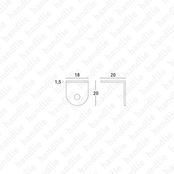 CT.40.2F - Corner bracket - Steel