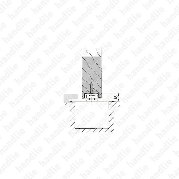 D.ACE.8021 - Bottom strap compatible with BTS75V (German Pivot, rectangular)