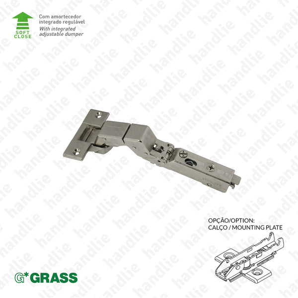 D.GRA.F029.140.334 - "TIOMOS" M9 hinge, 110º - With soft-close - 4D Adjustment | GRASS