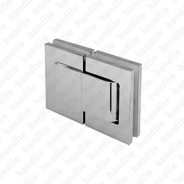 DV.30.03.110 - Hydraulic hinge glass / glass 90º+90º - ALUMINIUM