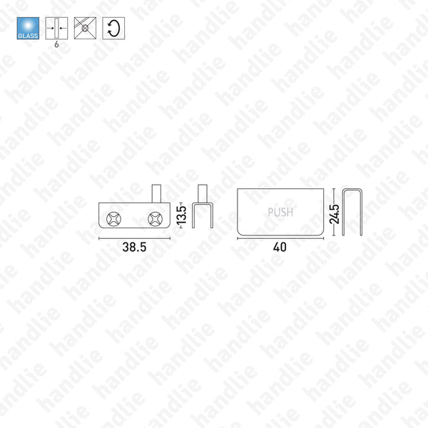 DV.940 - KIT - Hinge + stopper kit