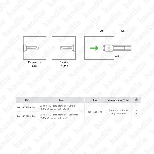 EA.2110 - Tie rack - SC SQUARE CLOSET
