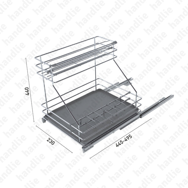 EC.060.G - Multipurpose base pull-out for bottles / detergents with slides and soft-close