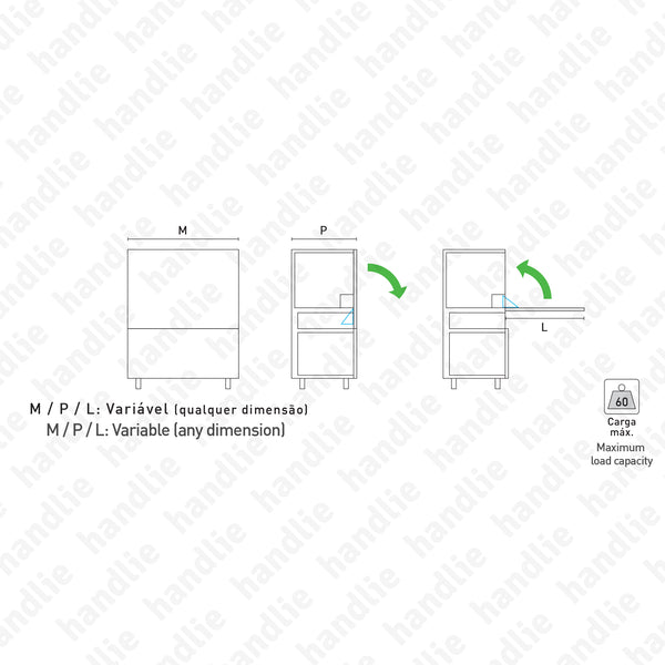 EC.1154 - DESK - Hardware system for concealed/pull-out tables