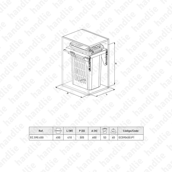 EC.590 - Multipurpose basket with full extension slide