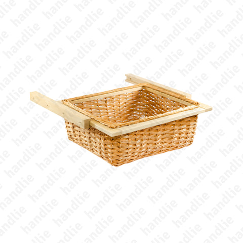 EC.8392 - Wicker baskets with wooden slide