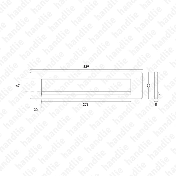 ENT.IN.554 - Letter plate - Stainless Steel