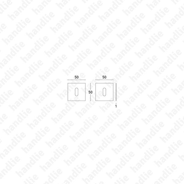 IN.95N - Escutcheon - 1mm Thickness - Stainless Steel