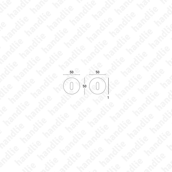 IN.96N - Escutcheon - 1mm Thickness - Stainless Steel