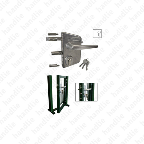 F.477.1.03 - Lock with adjustable latch and deadbolt - Stainless