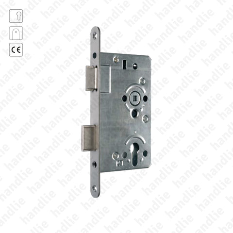 F.850.1.03.R - Mortise lock for euro cylinder - STAINLESS STEEL
