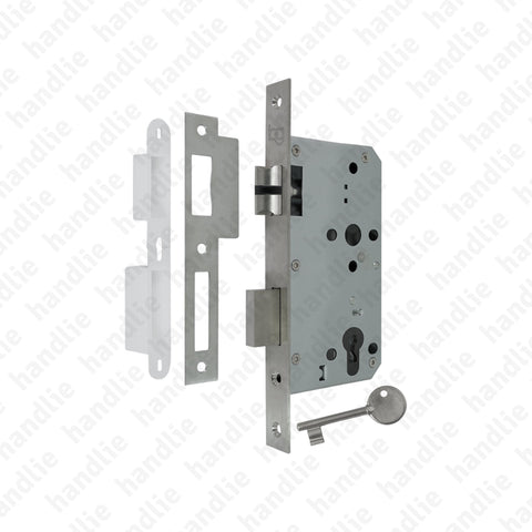 F.880.1.01 - Mortise lock with key - Stainless Steel