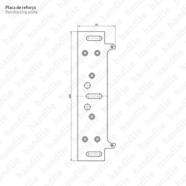 T.KC.50 / F.CT.KC.50G/50H - Magnetic latch / Strike plate - application in glass/wooden doors