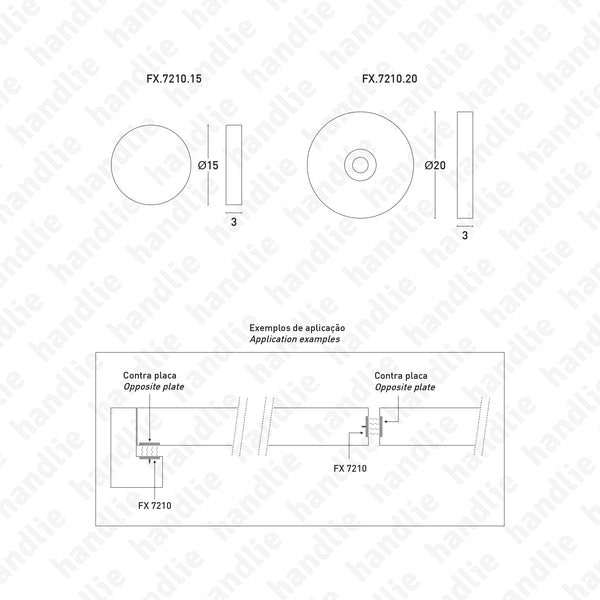 FX.7210 - Magnetic catches / Neodymium magnets - STEEL