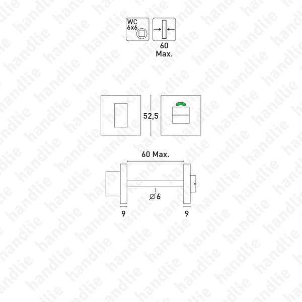 FX.IN.8243 - WC turn and release with indicator - Stainless Steel
