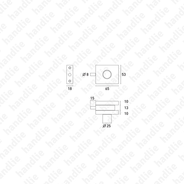 FXV.141 - Bolt for glass doors