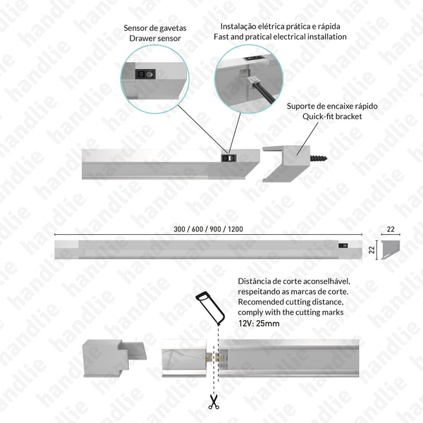 IL.351 - Profile with LED for drawers